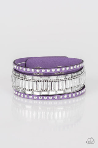 Rock Star Rocker - Purple Paparazzi Wrap Bracelet