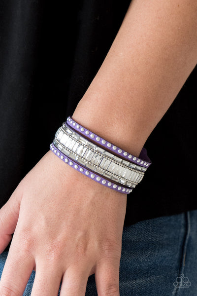 Rock Star Rocker - Purple Paparazzi Wrap Bracelet