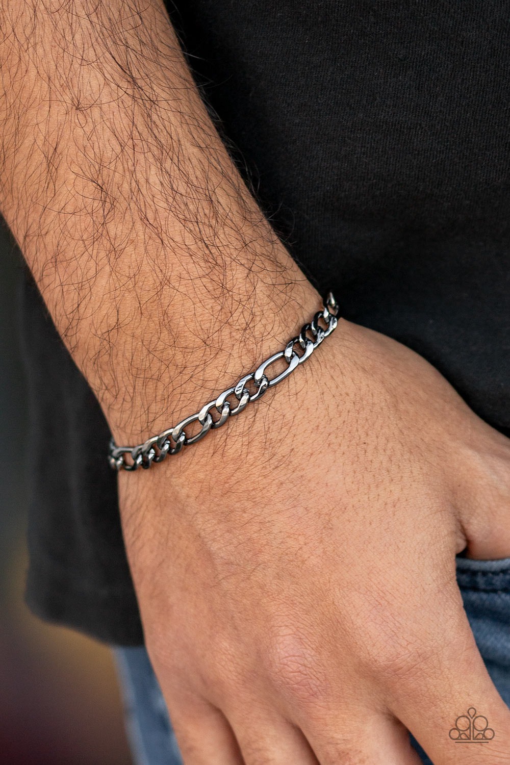 Roll Call - Black-Paparazzi Bracelet (PZ-1006)