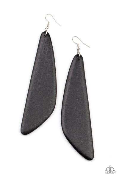 Scuba Dream - Black Paparazzi Earrings