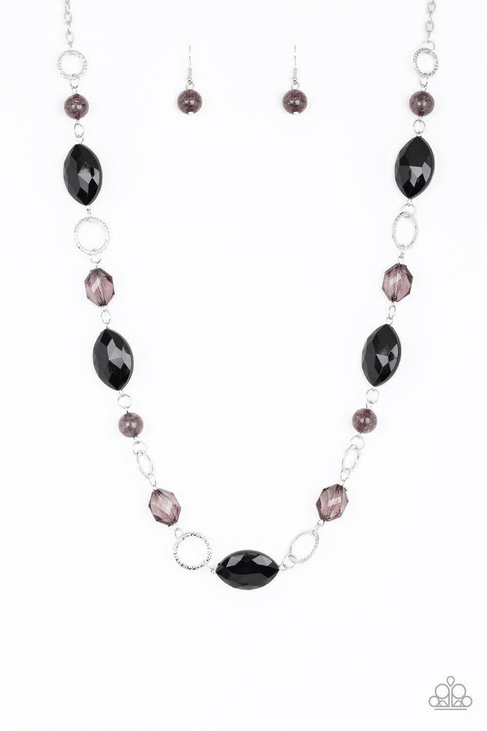 Shimmer Simmer - Black-Paparazzi Necklace (#424)