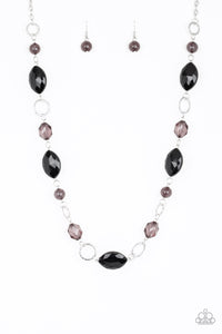 Shimmer Simmer - Black-Paparazzi Necklace (#424)