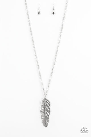 Paparazzi Long Necklace - Sky Quest - Silver (PZ-429)