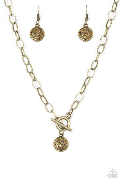 Sorority Sisters - Brass Paparazzi Necklace