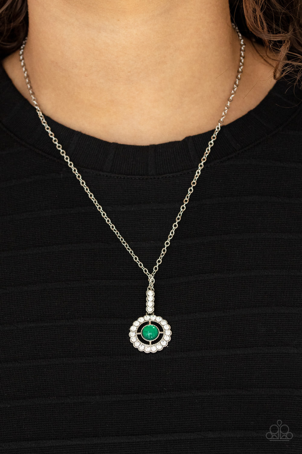 Springtime Twinkle - Green Paparazzi Necklace (PZ-5010)
