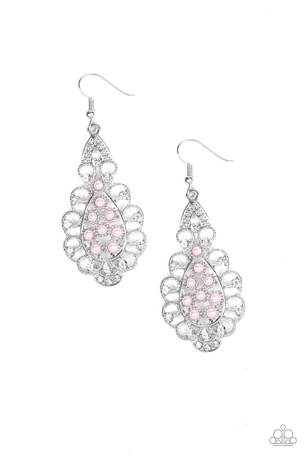 Paparazzi Fishhook Earrings - Sprinkle On The Sparkle - Pink (PZ-014)