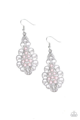 Paparazzi Fishhook Earrings - Sprinkle On The Sparkle - Pink (PZ-014)