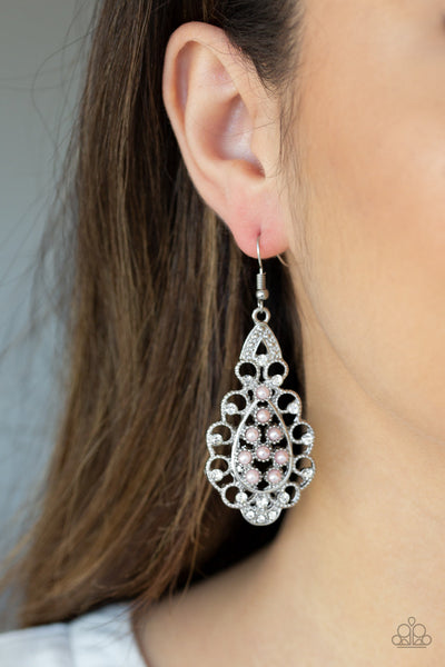 Paparazzi Fishhook Earrings - Sprinkle On The Sparkle - Pink (PZ-014)