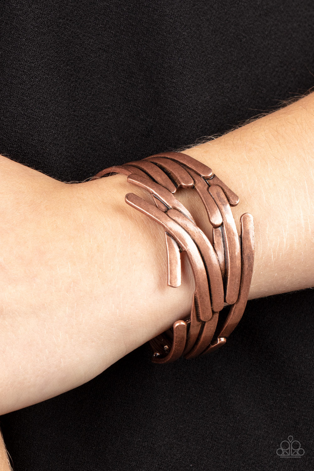 Stockpiled Style - Copper Paparazzi Bracelet (PZ-046)