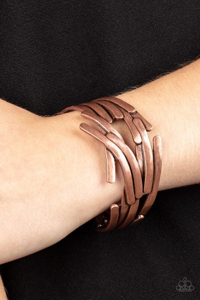 Stockpiled Style - Copper Paparazzi Bracelet (#046)