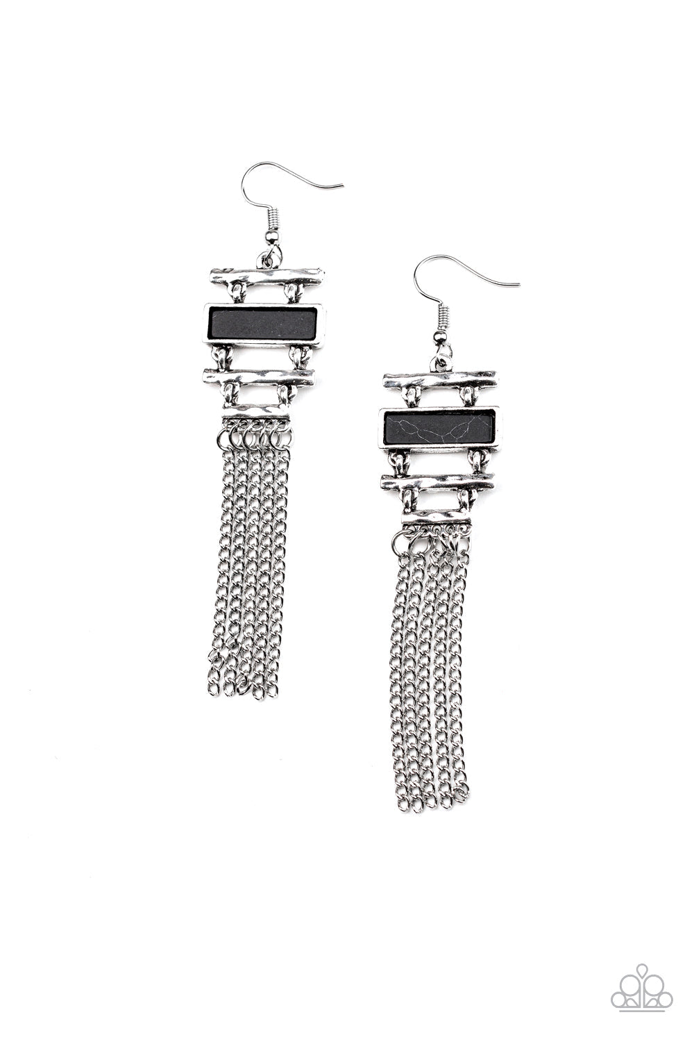 Stone Dwellings - Black-Paparazzi Earrings (#1290)
