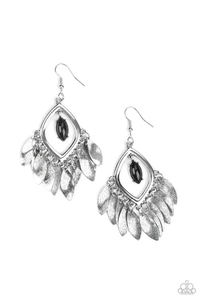 Sunset Soul - Black-Paparazzi Earrings (PZ-986)