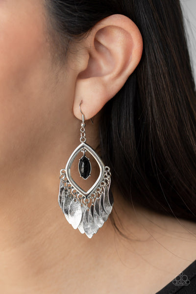 Sunset Soul - Black-Paparazzi Earrings (PZ-986)
