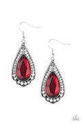 Paparazzi Earring - Superstar Stardom - Red (PZ-1127)