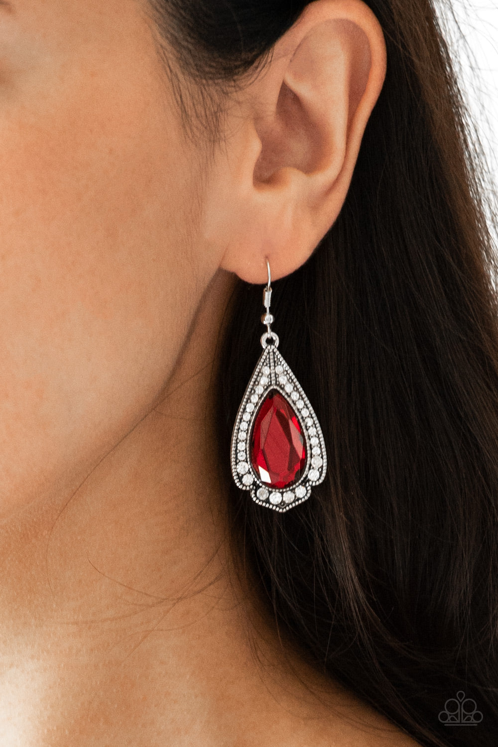 Paparazzi Earring - Superstar Stardom - Red (PZ-1127)