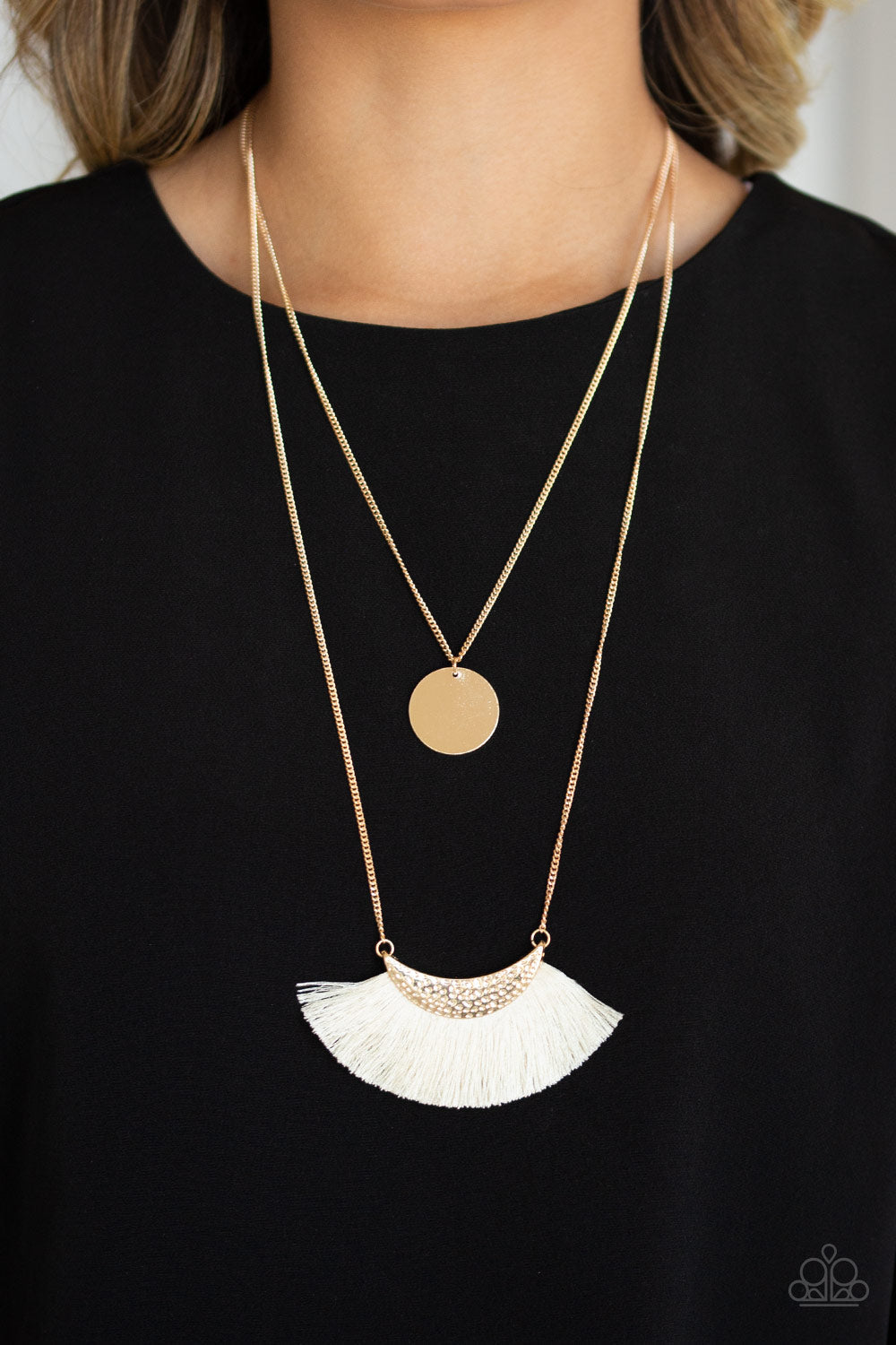 Paparazzi Necklace - Tassel Temptation - Gold (PZ-1200)