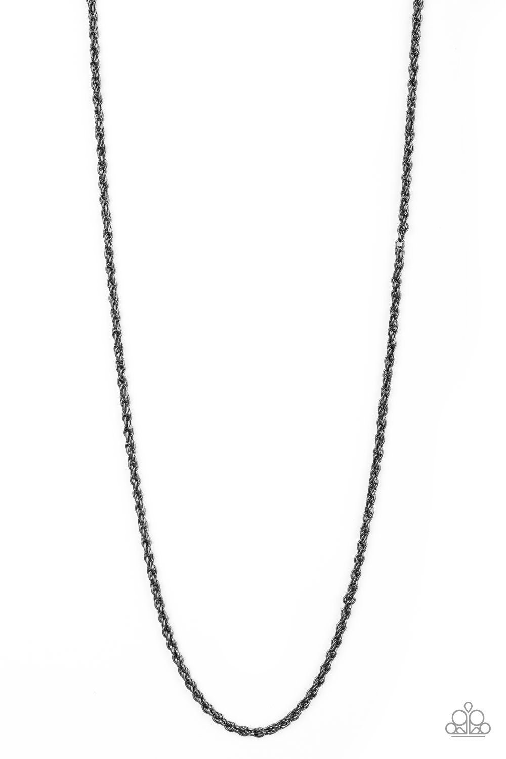 The Go-To Guy - Black-Paparazzi Necklace (#1512)