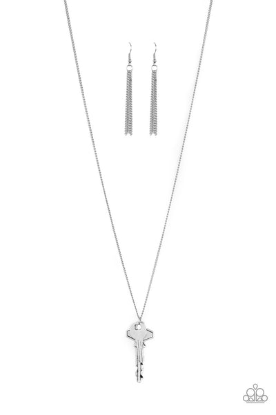 Paparazzi Necklace - The Keynoter - Silver (PZ-336)