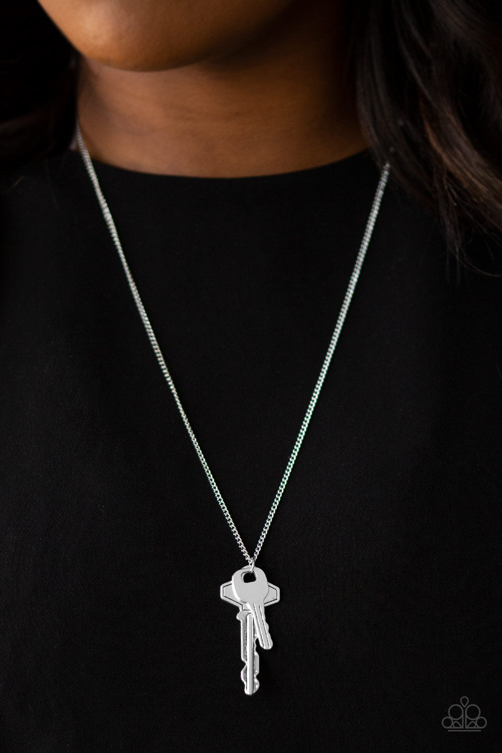 Paparazzi Necklace - The Keynoter - Silver (PZ-336)