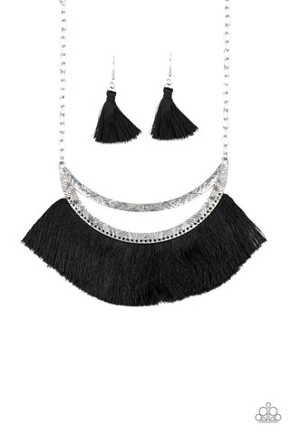 Paparazzi Necklace - The MANE Event - Black (PZ-428)