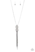 Times Square Stunner - Silver-Paparazzi Necklace (#1783)