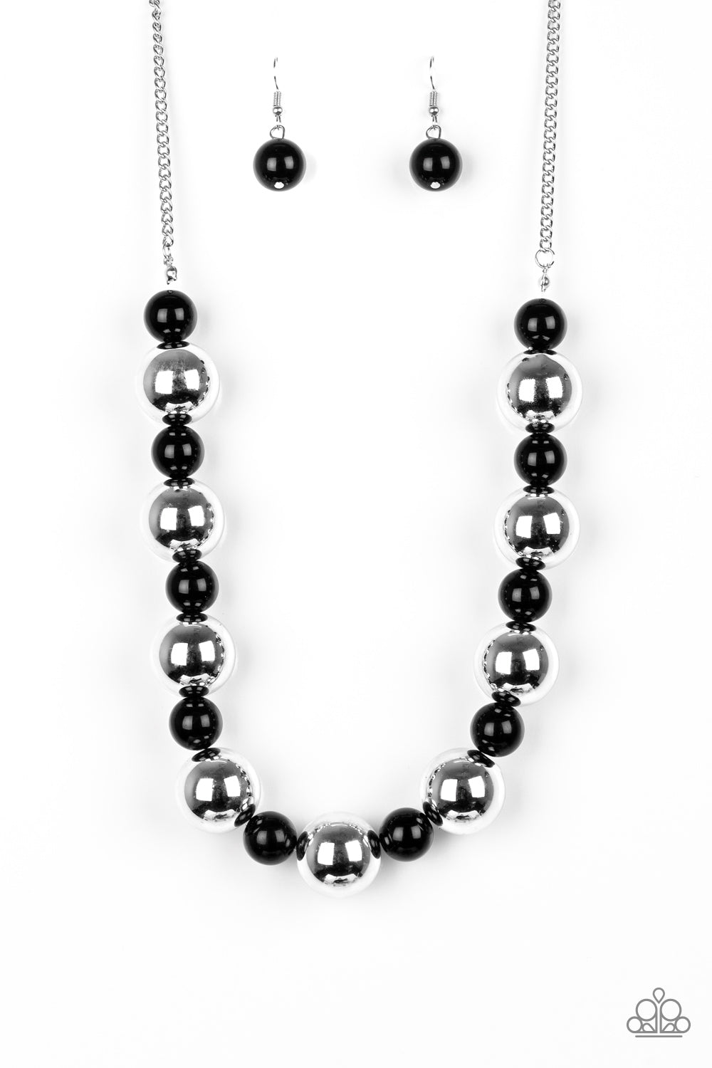 Top Pop - Black Paparazzi Necklace (PZ-012)