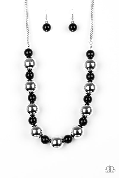 Top Pop - Black Paparazzi Necklace (PZ-012)
