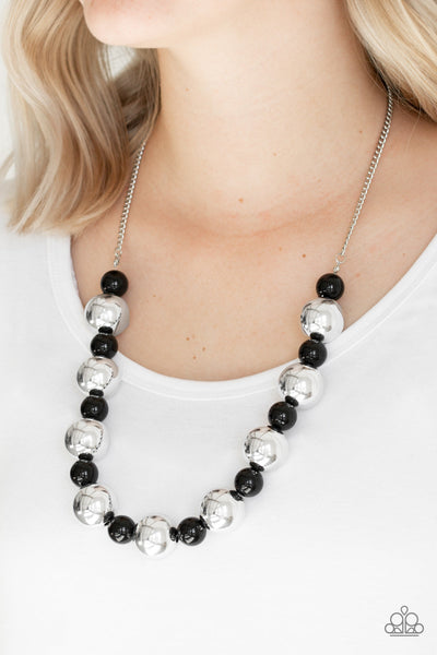 Top Pop - Black Paparazzi Necklace (PZ-012)