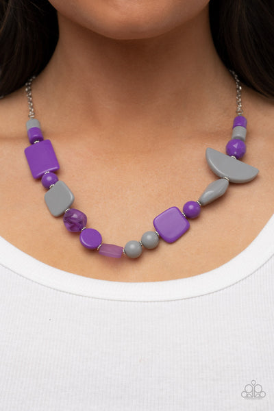 Tranquil Trendsetter - Purple Paparazzi Necklace (#4590)