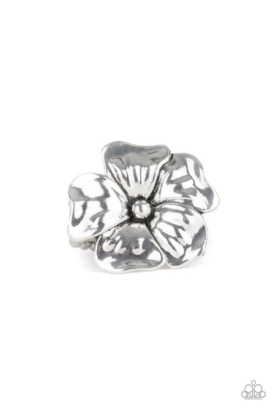 Tropical Gardens - Silver Paparazzi Ring (R221)