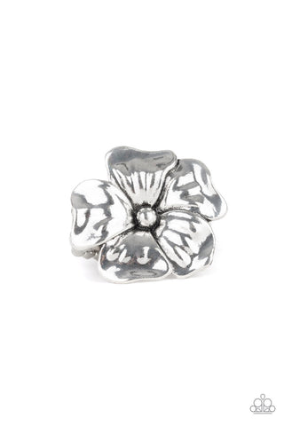 Tropical Gardens - Silver Paparazzi Ring (R221)