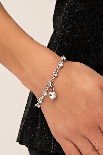 Truly Lovely - White Paparazzi Bracelet (#4613)