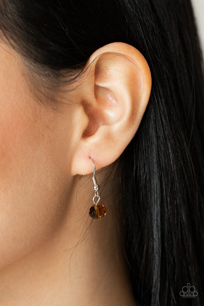 Turn Up The Tea Lights - Brown Paparazzi Necklace (#2223)