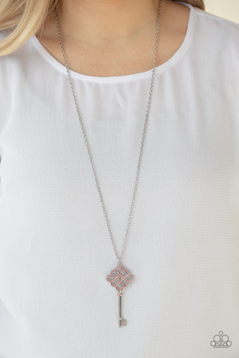 Paparazzi LoP May 2020Necklace -Unlocked - Pink (#1792)