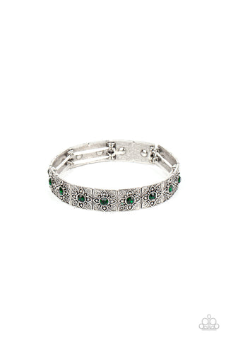 Venetian Valentine - Green Paparazzi Bracelet (#4224)