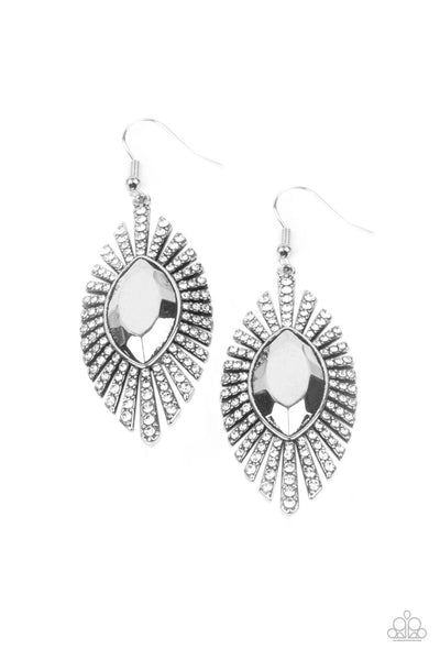 Who Is The FIERCEST Of Them All - White Paparazzi Earrings