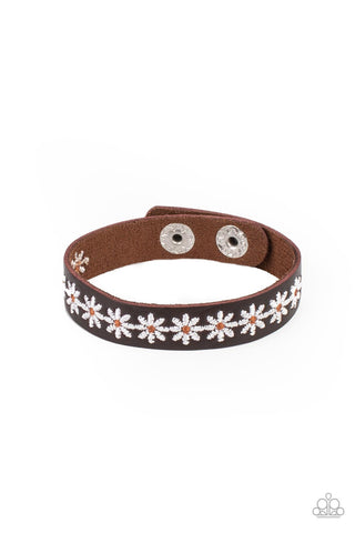 Wildflower Wayfarer - White Paparazzi Wrap Bracelet