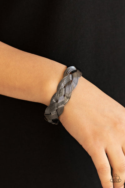 Woven Wonder - Black Paparazzi Bracelet