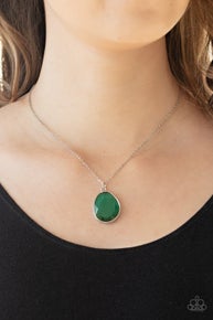Icy Opalescence - Green-Paparazzi Necklace (PZ-062)
