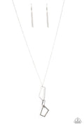 Shapely Silhouettes - Silver Paparazzi Necklace (PZ-5679)