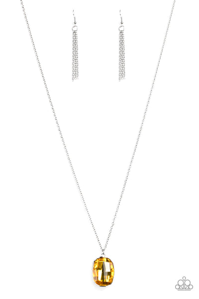 Imperfect Iridescence - Yellow Paparazzi Necklace (PZ-4679)