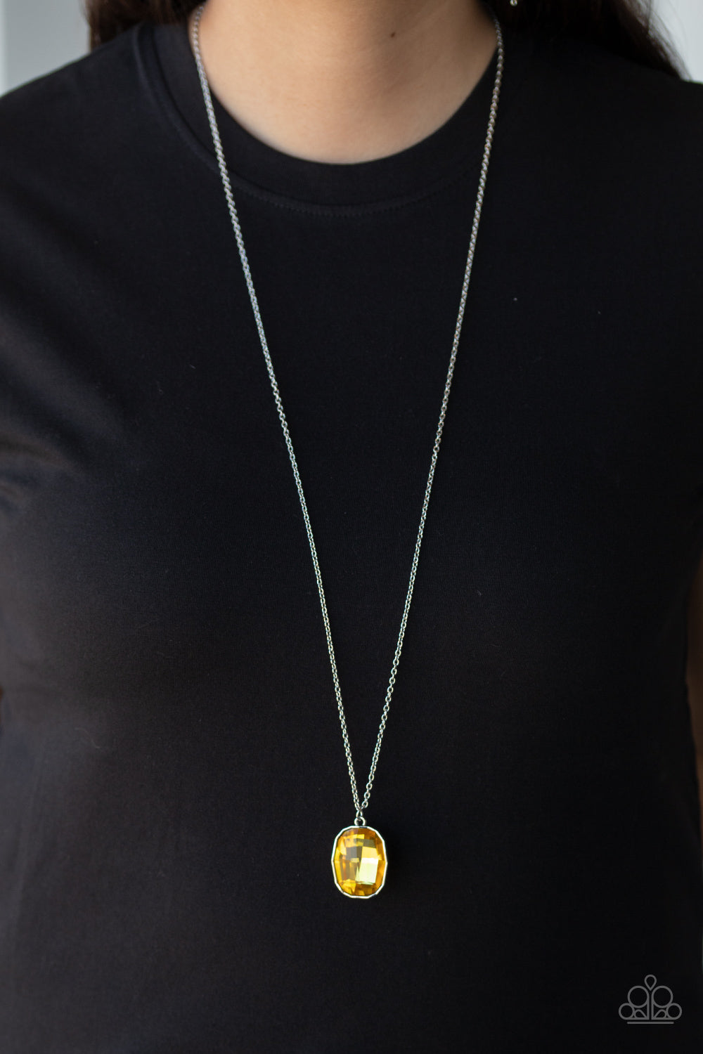 Imperfect Iridescence - Yellow Paparazzi Necklace (PZ-4679)