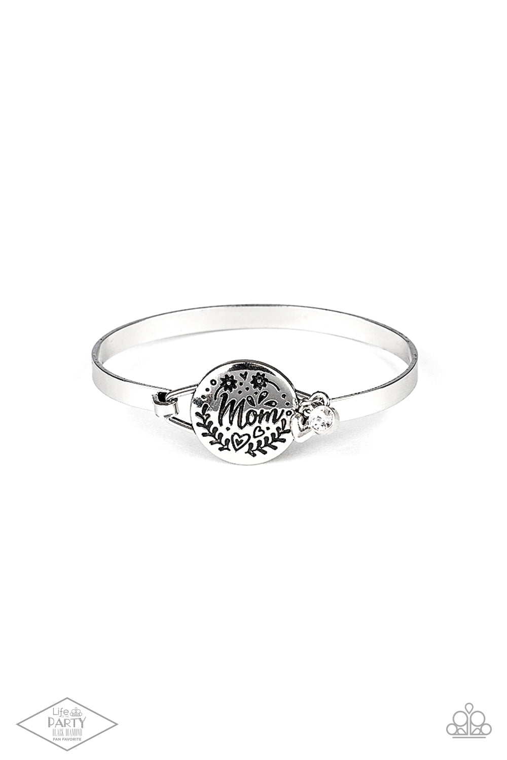 The Mom Life - Silver Paparazzi Bracelet (PZ-3500)