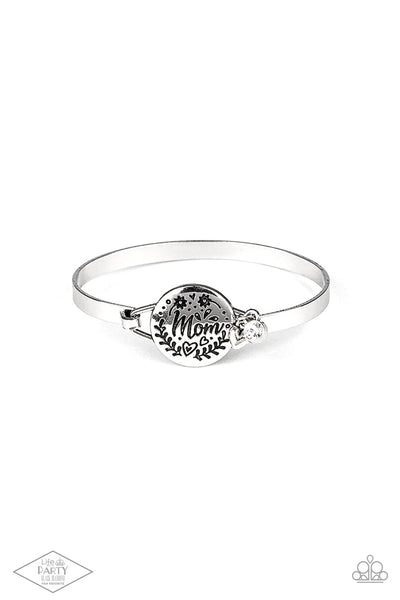 The Mom Life - Silver Paparazzi Bracelet (PZ-3500)