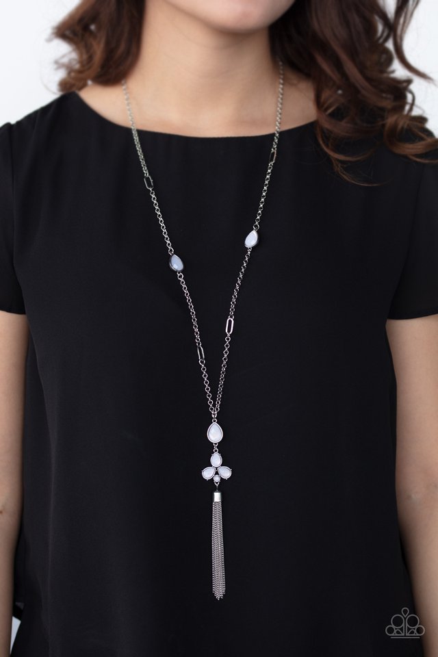 Eden Dew - White Paparazzi Necklace (#2237)