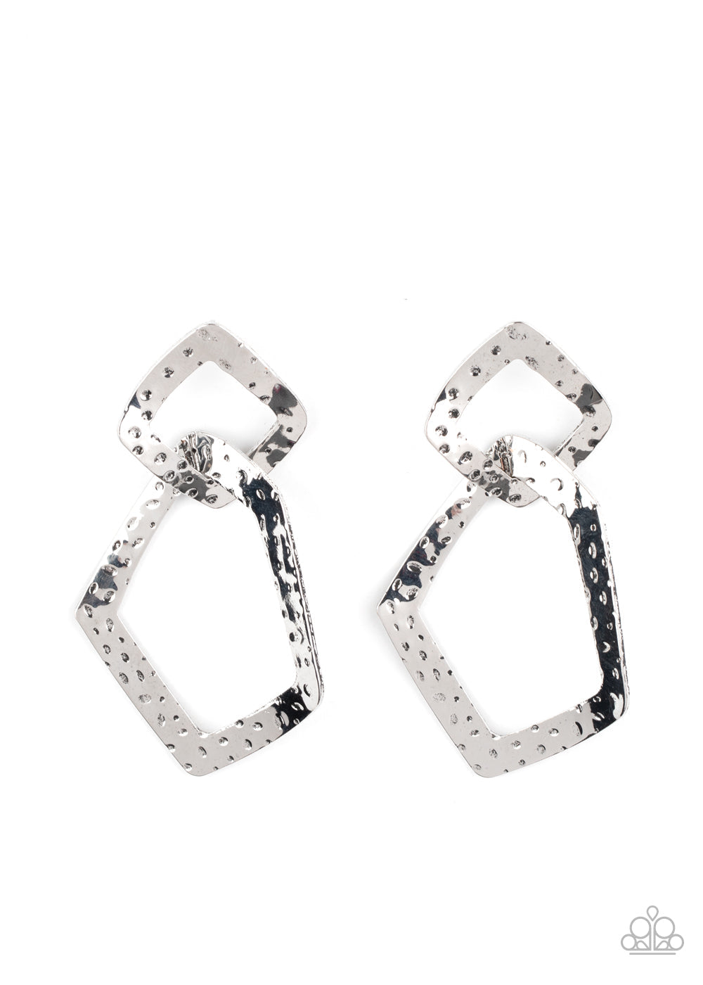 Scrap Yard Silver Paparazzi Earrings (PZ-2190)