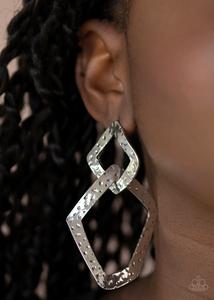 Scrap Yard Silver Paparazzi Earrings (#2190)