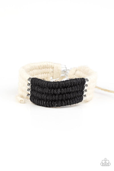 Hot Cross BUNGEE - Black Paparazzi Urban Bracelet