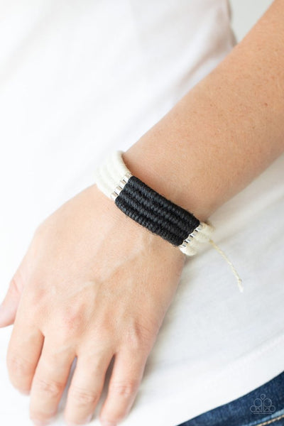 Hot Cross BUNGEE - Black Paparazzi Urban Bracelet