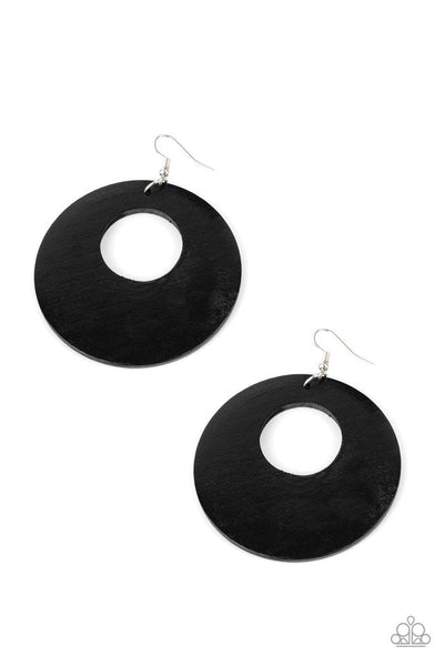 Island Hop - Black Paparazzi Earring (#2156)